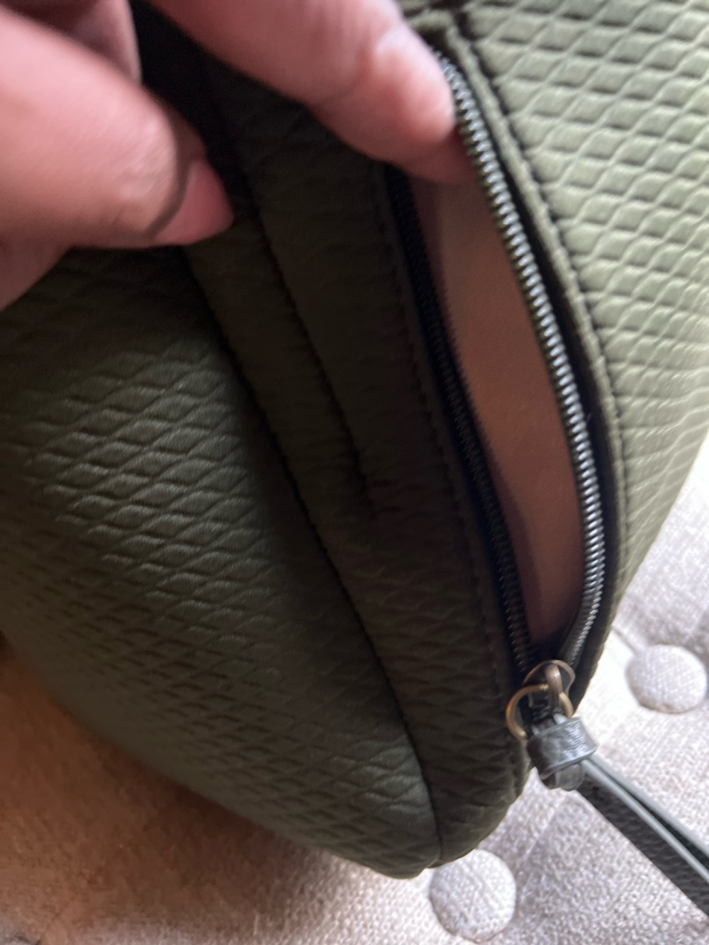 Quilted Olive Green The Sak Backpack - Picture 13 of 13